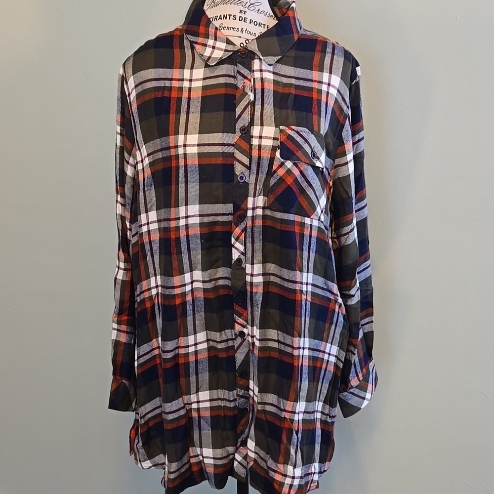 Long Flannel with Printed Back